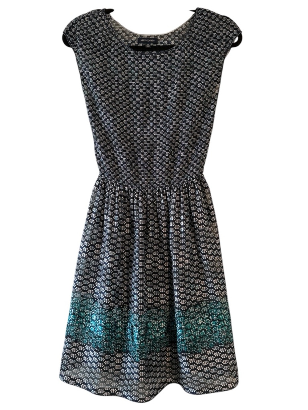 🖤 Max Edition Floral Print Accordion Pleated Top Dress